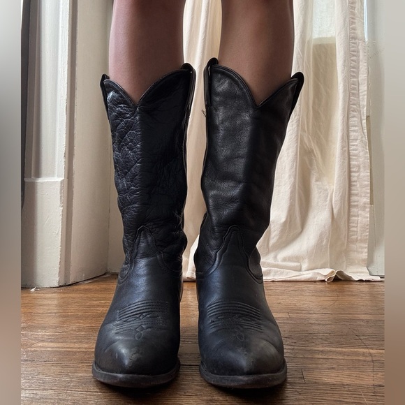 Vintage Black cowboy boots - Picture 1 of 2